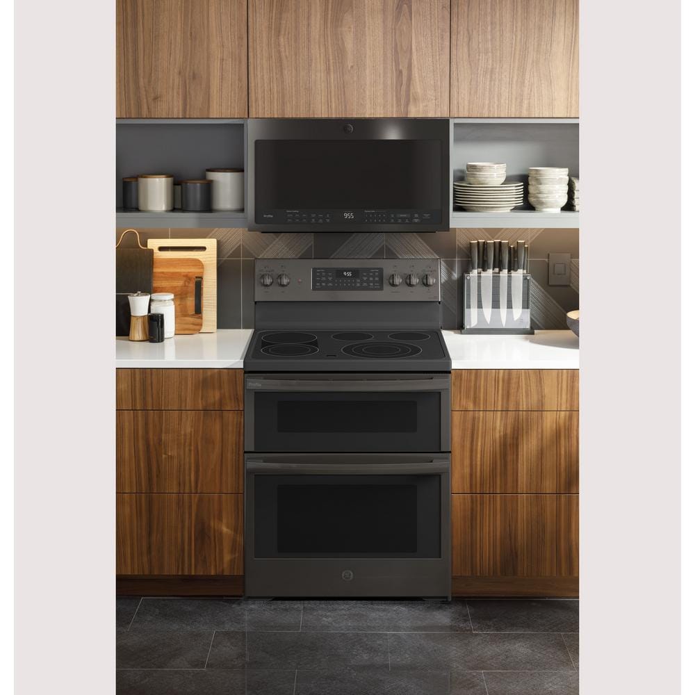 30" Black Stainless Smart Freestanding Electric Double Oven Range
