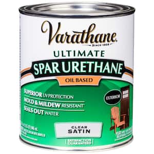 1-qt.Clear Satin 275 VOC Oil-Based Exterior Spar Urethane (2-Pack)