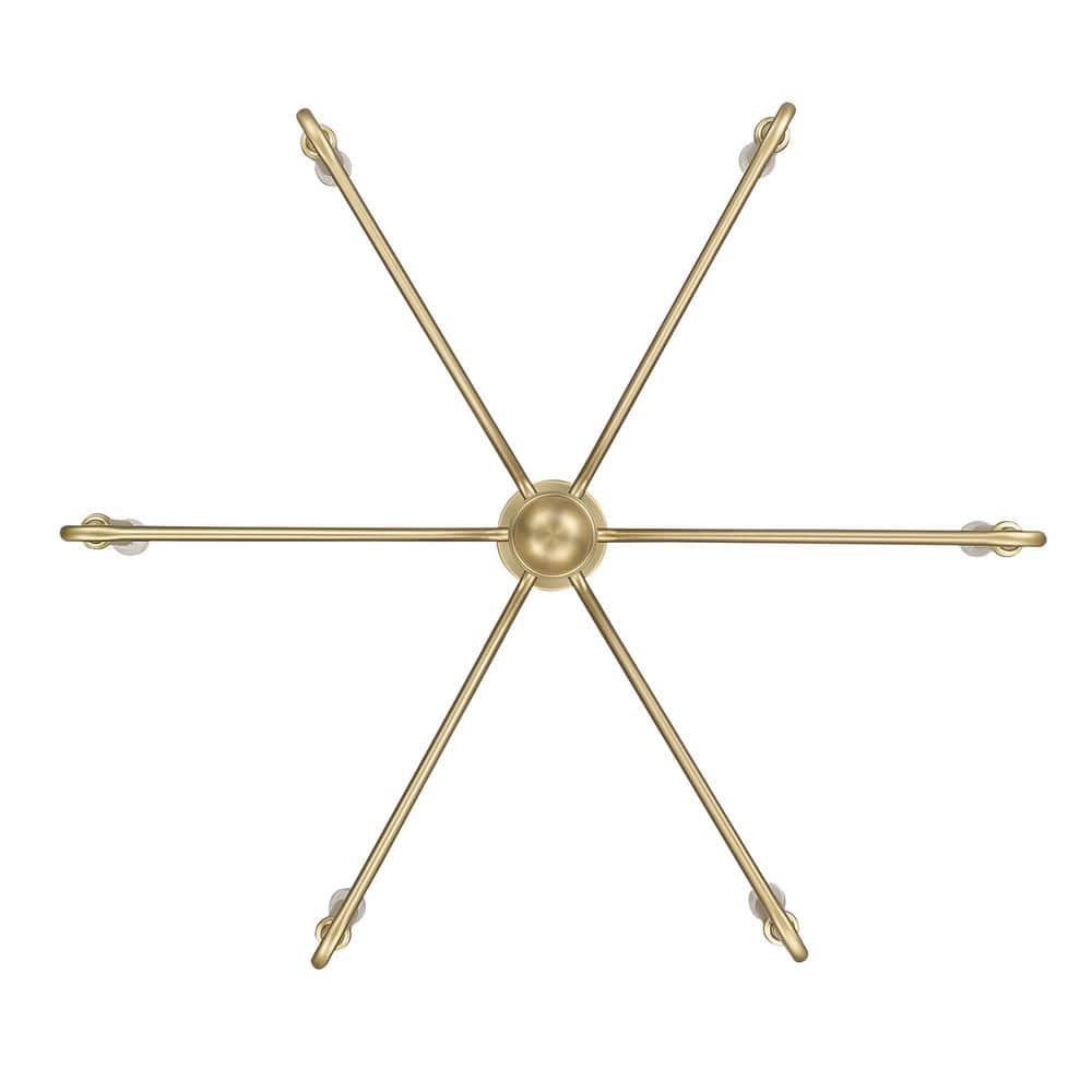 Kennedy Brushed Champagne Bronze 6-Light Chandelier
