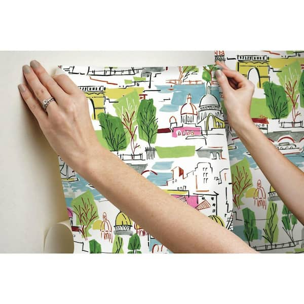 RoomMates 28.29 Sq Ft HANGING WATERCOLOR VINES PEEL & STICK WALLPAPER  RMK12060RL - The Home Depot