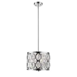 Dealey 3-Light Chrome Chandelier with Crystal Shade