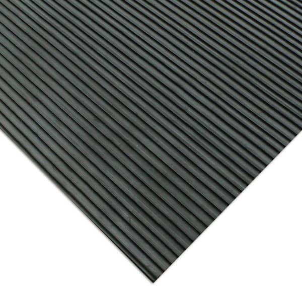 papier Verloren Uitdrukkelijk Rubber-Cal Corrugated Ramp Cleat 3 ft. x 8 ft. Black Rubber Flooring (24  sq. ft.) 03_167_W_RC_08 - The Home Depot