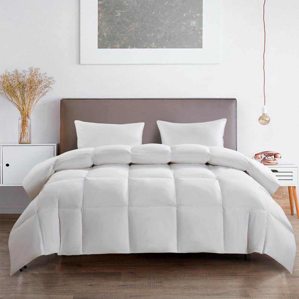 Twin White Cotton Down Feather Bedspread