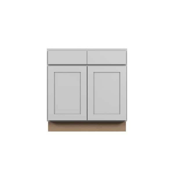 Bedford Shaker 36 in. W x 34.5 in. H x 24 in. D in Painted White Plywood Assembled Base Cabinet