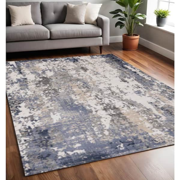 Beige  5 x 8 ft. Woven Abstract Rectangle Indoor Area Rug