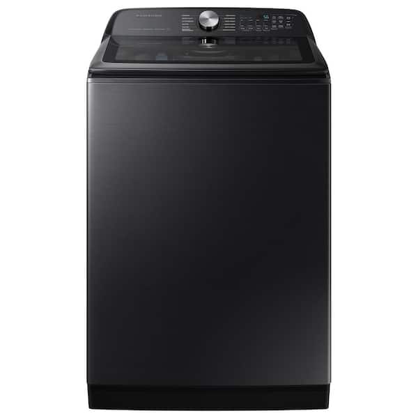 Samsung 5.2 cu. ft. Large Capacity Smart Top Load Washer with Super Speed Wash in brushed black