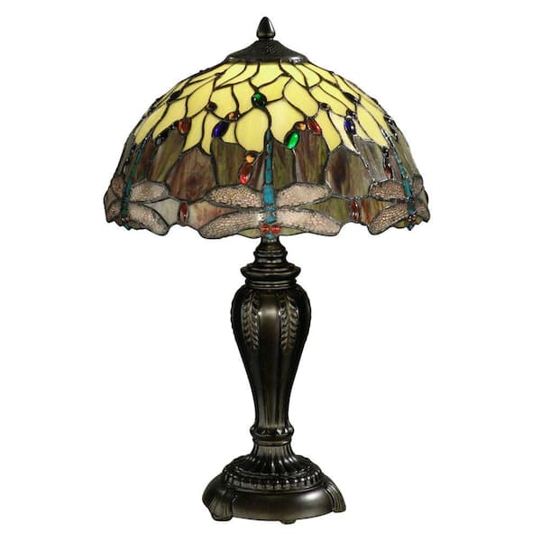 Dale Tiffany Dragonfly 22 in. Antique Bronze Table Lamp