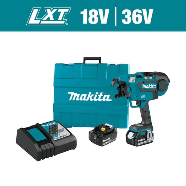Makita 18V LXT Lithium-Ion Brushless Cordless Rebar Tying Tool Kit (5.0 Ah)  XRT01TK - The Home Depot