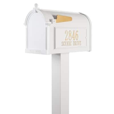 Whites Aluminum Residential Mailboxes Mailboxes The Home Depot