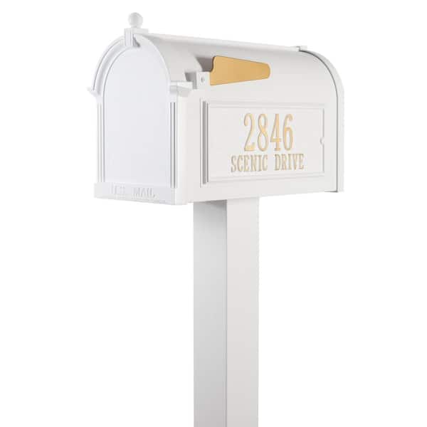 Whitehall Products Premium White Streetside Mailbox