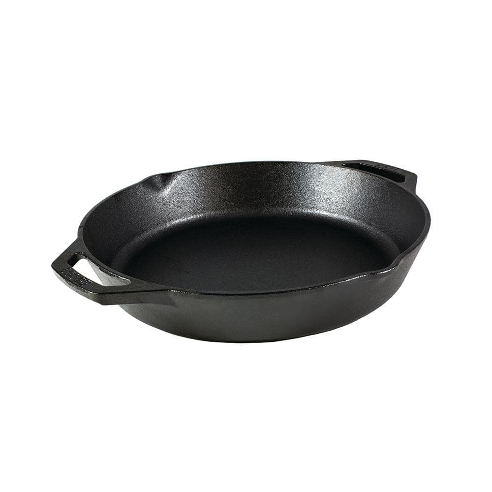 Lodge 8 in. Cast Iron Skillet in Black with Pour Spout L5SK3 - The Home  Depot