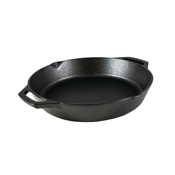 Lodge 12 in. Cast Iron Skillet in Black with Dual Handles L10SKLSTOT - The  Home Depot