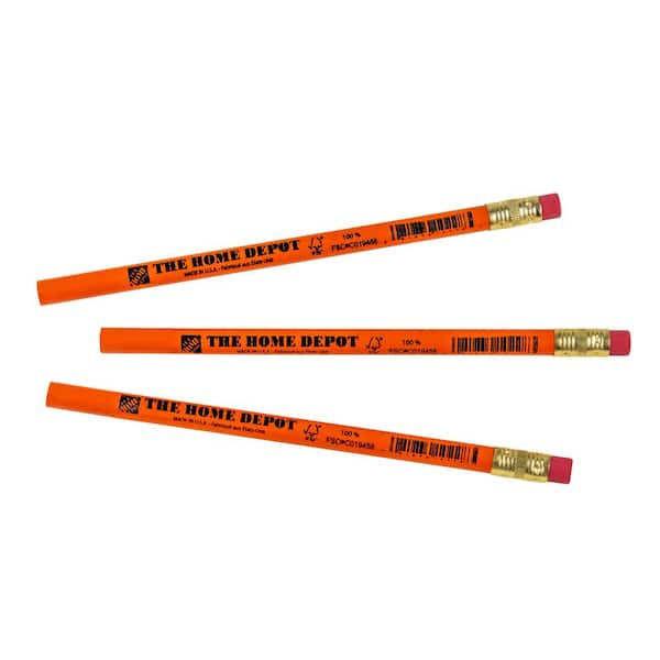 The Home Depot Over-Sized FCS 100% Carpenter Pencils Bulk (72-Pack, Boxed)