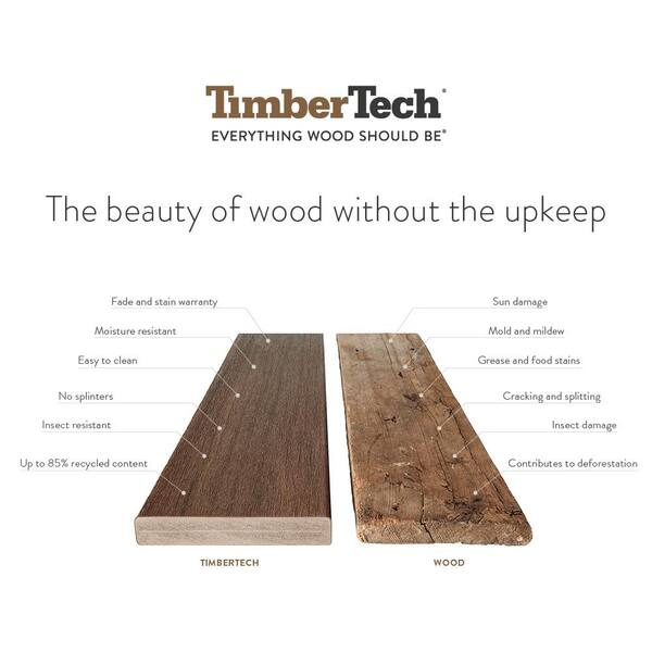 TimberTech Composite Terrain 1 in. x 6 in. x 1 ft. Grooved Stone Ash Composite Sample (Actual: 0.94 in. x 5.36 in. x 1 ft)