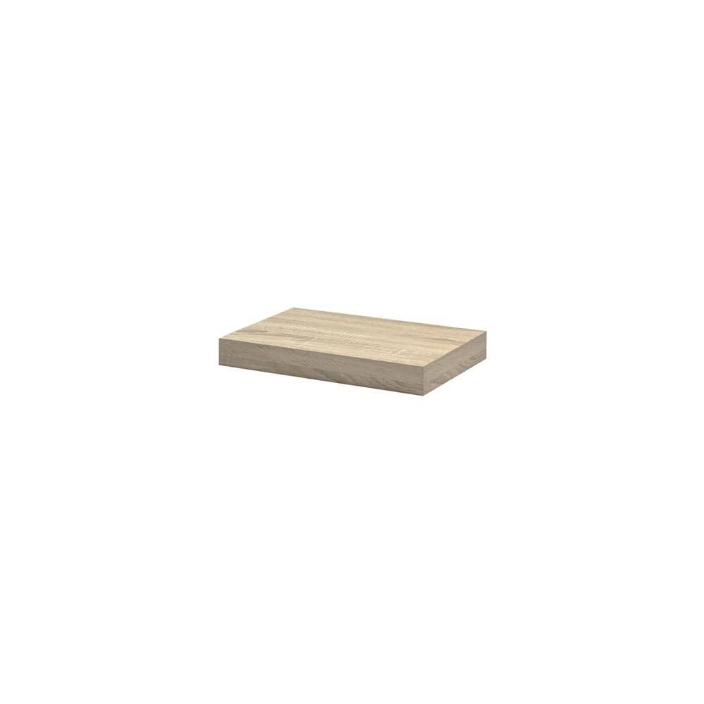 BIG BOY 17.5 in. x 9.8 in. x 2 in. Vintage Oak MDF Floating Decorative Wall