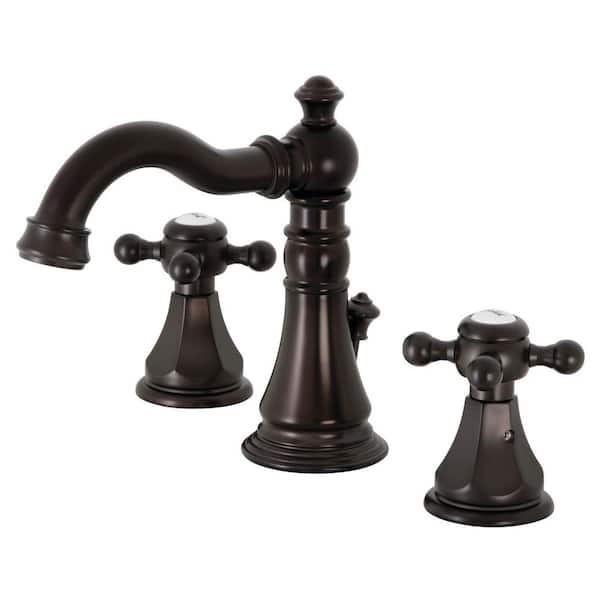 Kingston Brass Metropolitan 2-Handle 8 in. Widespread Bathroom Faucets with Pop-Up Drain in Oil Rubbed Bronze