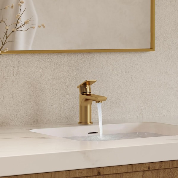 EVERSTEIN 6 in. Faucet Height Single Handle Single Hole Bathroom