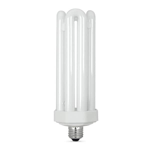 300-Watt Equivalent CFLNI Quad Tube E26 Base with Mogul Base Adapter Non-Dimmable CFL Light Bulb, Daylight 6500K