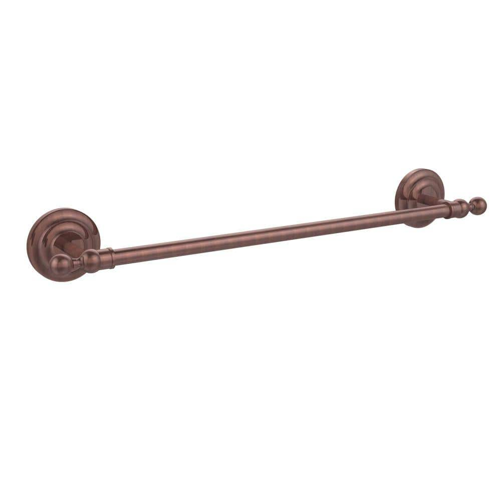 Allied Brass Que New Collection 24 In Towel Bar In Antique Copper QN   Antique Copper Allied Brass Towel Bars Qn 41 24 Ca 64 1000 