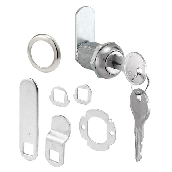 Prime-Line 9/16 in., Diecast and Steel, Stainless Steel finish, Drawer and Cabinet lock