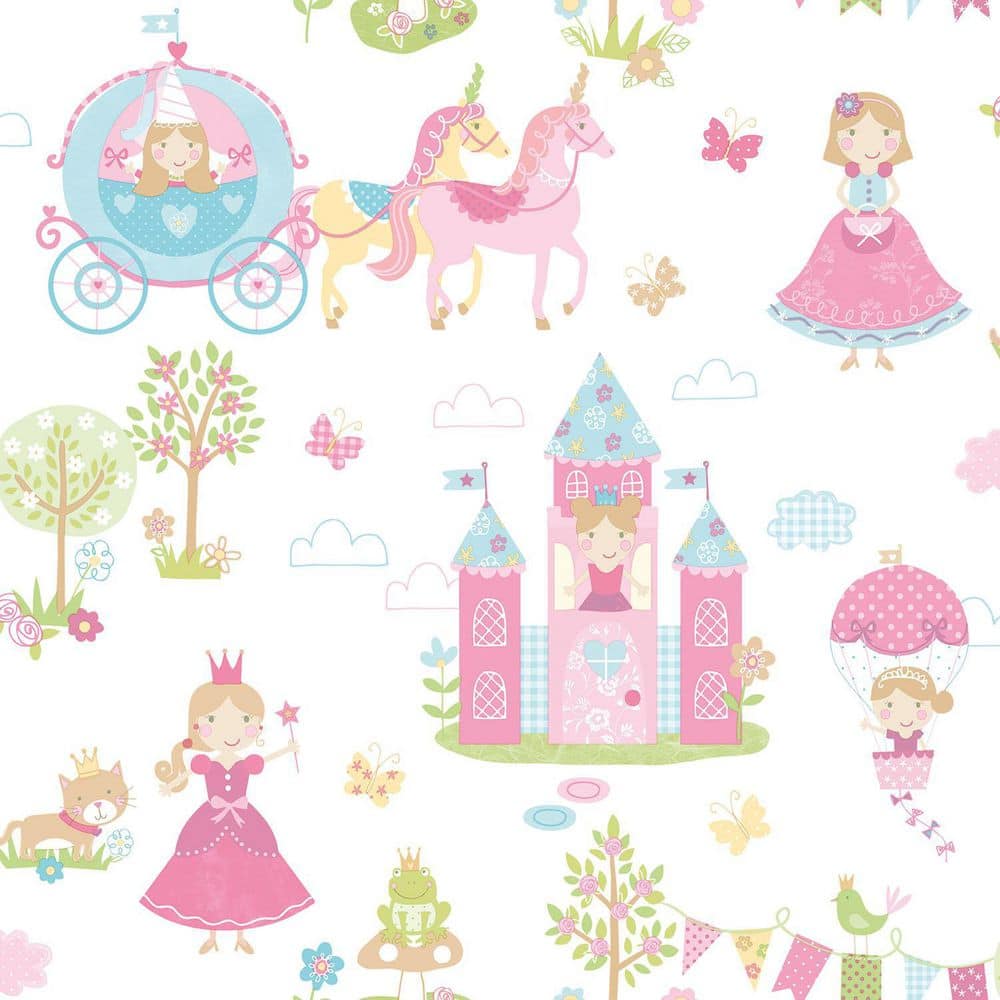 Tiny Tots 2 Collection Pink/Turquoise/Cream Matte Finish Fairytale Princess