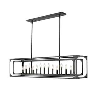 Easton 12-Light Matte Black Chandelier