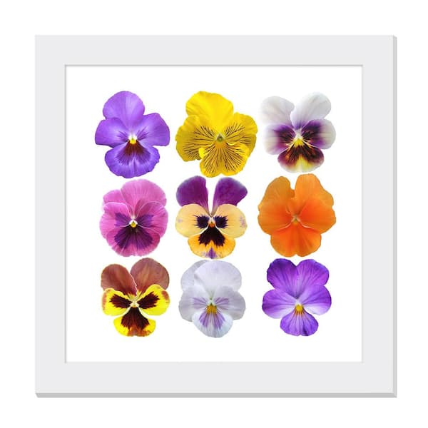 Unbranded Gallery-Grade Serene Spring Floral White Framed Acrylic Abstract Statement Wall Art 48 in. x 48 in.