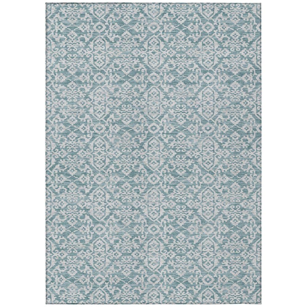 Chantille Machine Washable Indoor/Outdoor Abstract ACN2712 Teal 10 ft. x 14 ft. Area Rug price history on PriceWatchPro