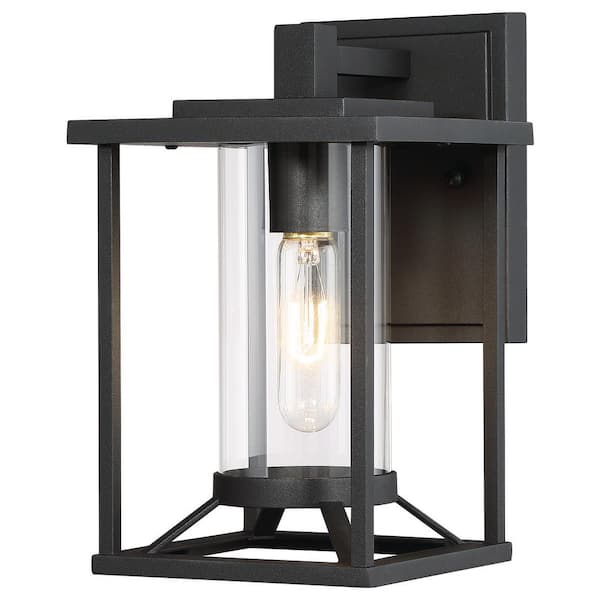 Minka Lavery Trescott 1-Light Black Outdoor Wall Lantern Sconce