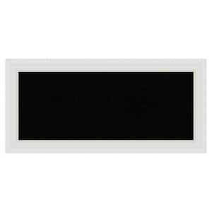 Flair Soft White Narrow Framed Black Corkboard 34 in. x 16 in. Bulletine Board Memo Board