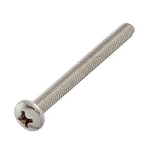 M4-0.7x40mm Stainless Steel Pan Head Phillips Drive Machine Screw 2-Pieces