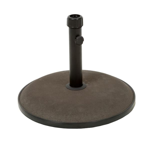 Unbranded 66 lb. Round Concrete Patio Umbrella Base 19.68 in. Brown