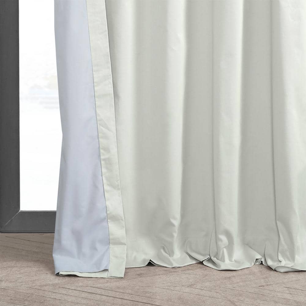 Warm Off-White Cotton Blackout Curtain Panel, 50" x 84"