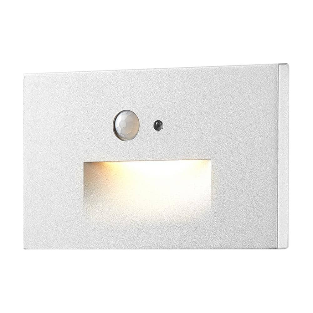 Edvivi Hardwired White Motion Sensing LED Stair Light with Motion