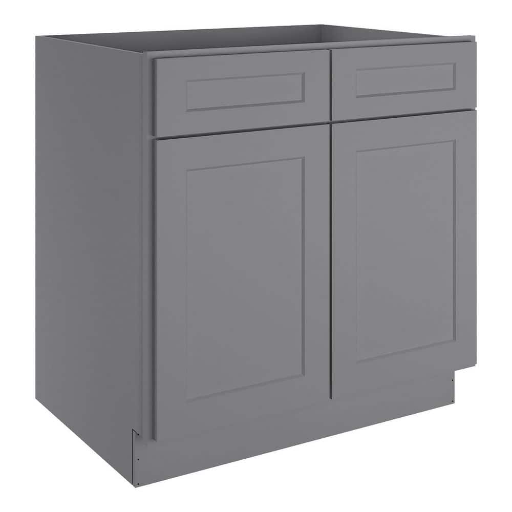 HOMEIBRO 33-in W X 24-in D X 34.5-in H in Shaker Grey Plywood Ready to ...