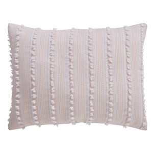Angelique Comforter 3-Piece Peach Full/Queen 100% Tufted Unique Luxurious Soft Plush Chenille Comforter Set
