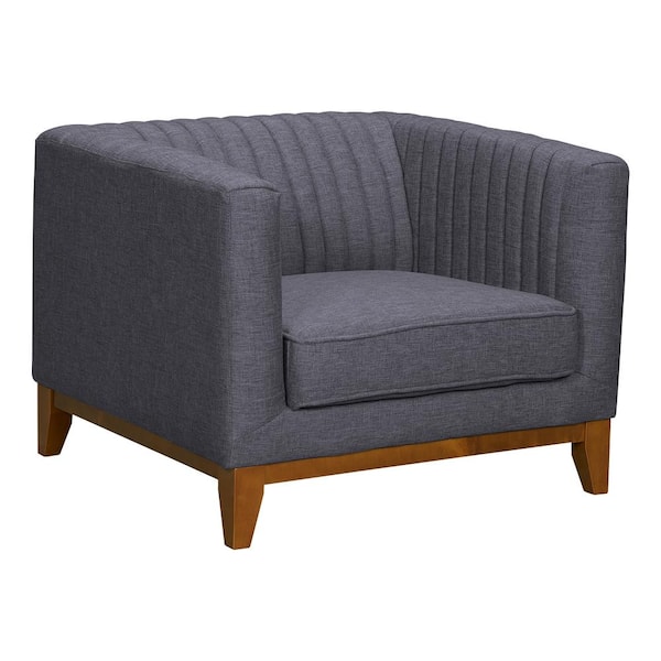 Armen Living Prism Dark Grey Fabric Sofa Chair