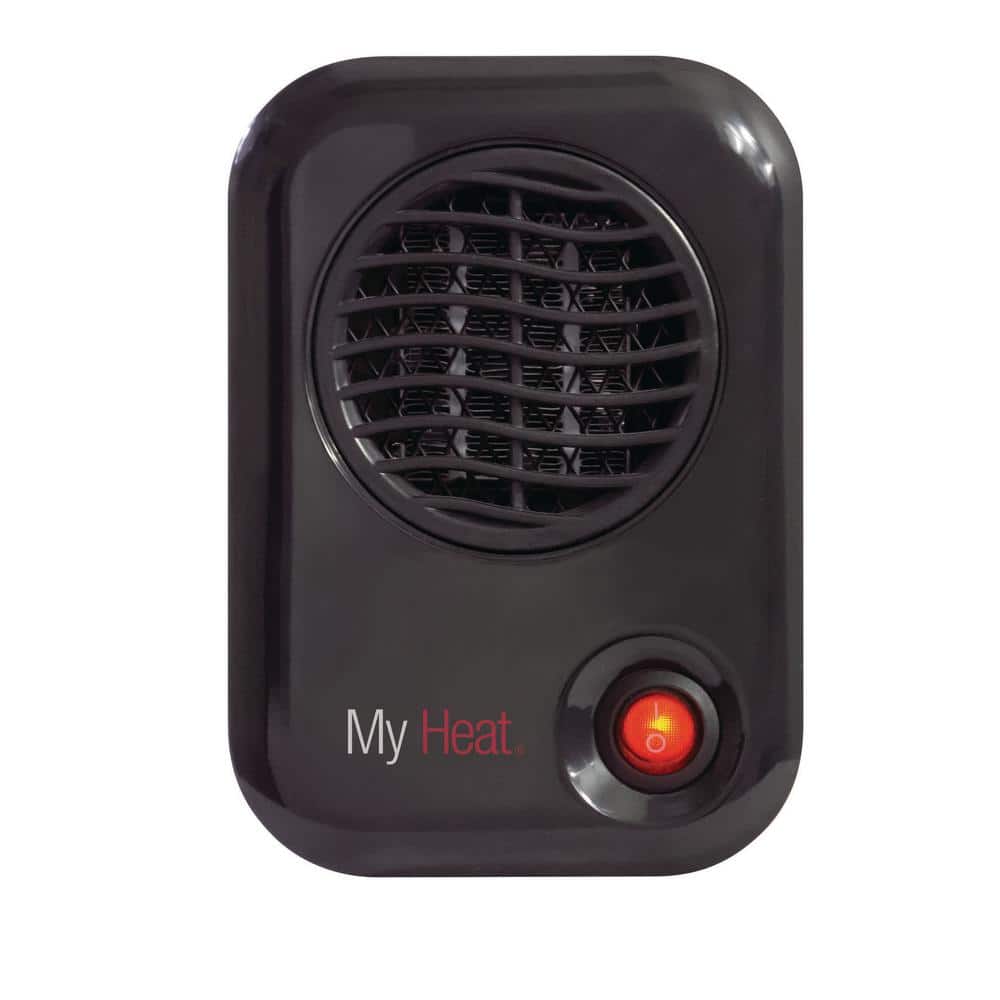 Black Ceramic Electric Personal Space Heater with Auto Shut-off
