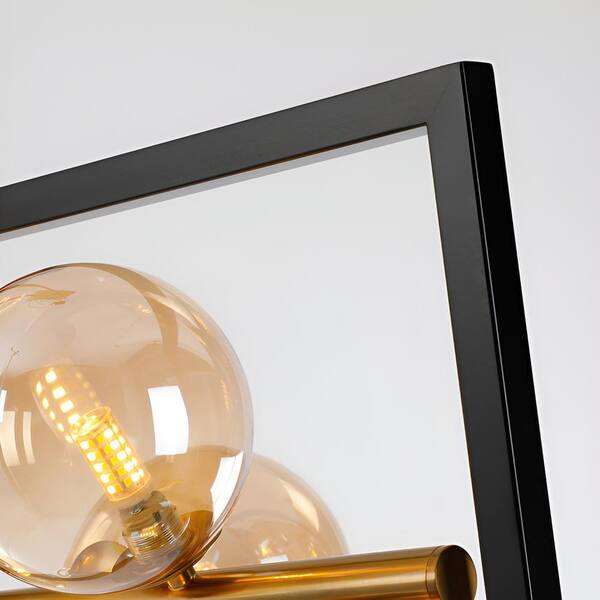 Decomus 400- Watt 10-Lights Brushed Gold Shaded Pendant