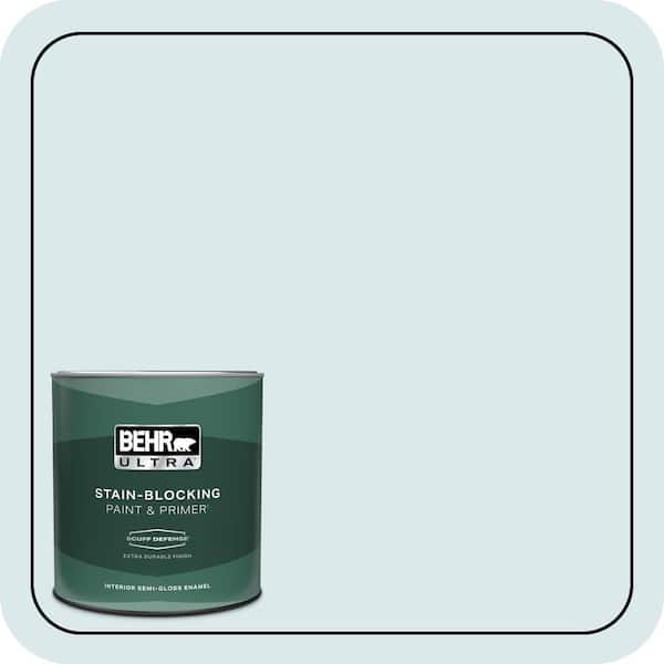 BEHR ULTRA 1 qt. #540E-1 Wave Crest Extra Durable Semi-Gloss Enamel Interior Paint & Primer