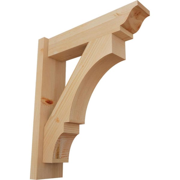 Ekena Millwork 6 in. x 24 in. x 20 in. Douglas Fir Balboa Traditional Smooth Outlooker