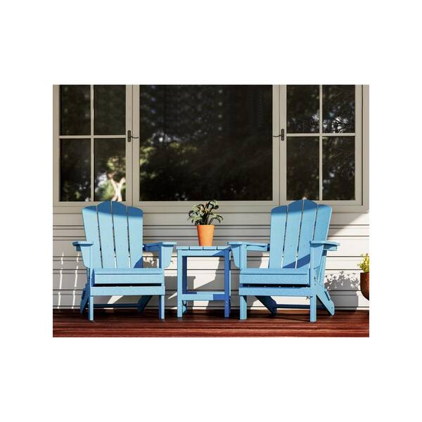 Light blue deals plastic adirondack chairs