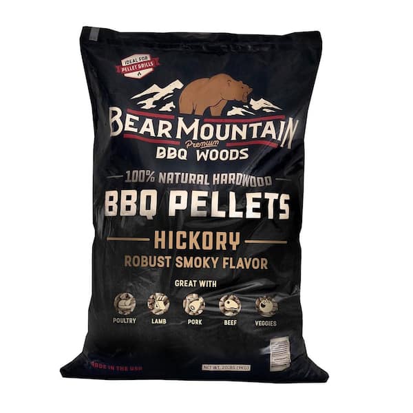 Premium All-Natural Hardwood Hickory Smoker Pellets, 20 lbs.