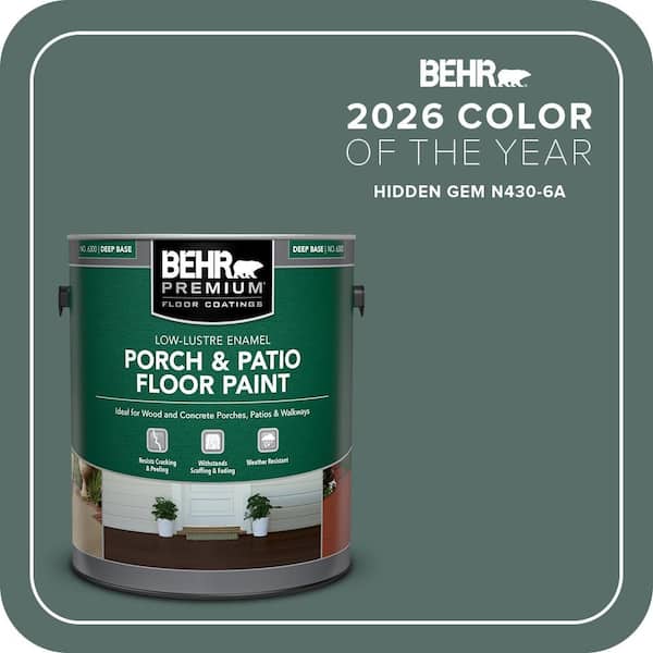 1 gal. #N430-6A Hidden Gem Low-Lustre Enamel Interior/Exterior Porch and Patio Floor Paint
