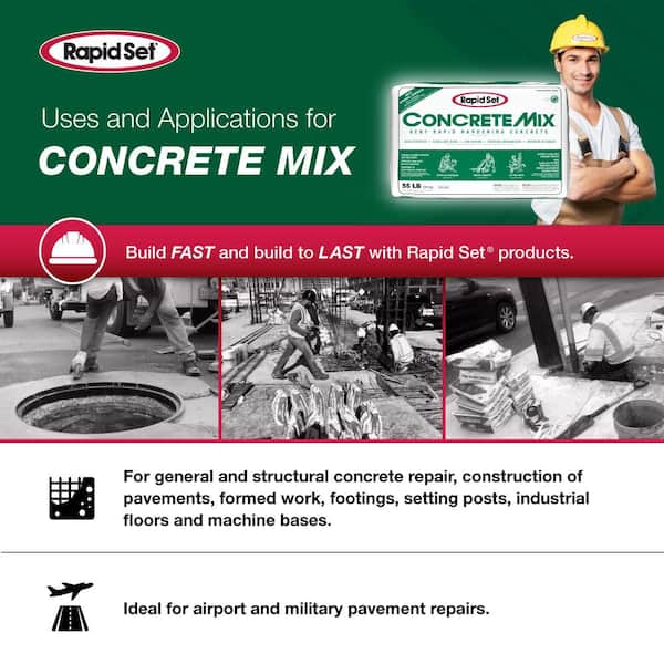 Rapid Set 60 lbs. High-Performance, Rapid-Hardening Concrete Mix