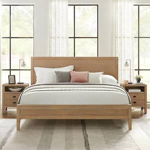 Arden Panel Wood King Bed in Light Driftwood (81 in. W x 86 in. D x 50 in. H