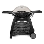 Q 3200 2-Burner Propane Gas Grill in Titanium with Built-In Thermomter
