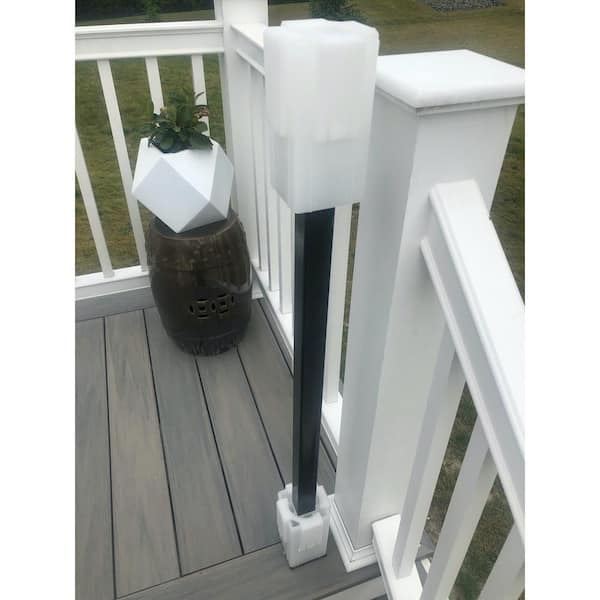 INTEX MILLWORK SOLUTIONS 36 in. or 42 in. HD Structural Newel Post Mount with Poly Guides and Shims for Rail Height
