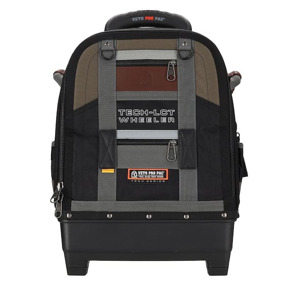 17 in. 61-Pocket Original Nylon Bag/Tote with Padded Handle;Wheeled;Shatterproof;Waterproof;Weatherproof;Zippered Top