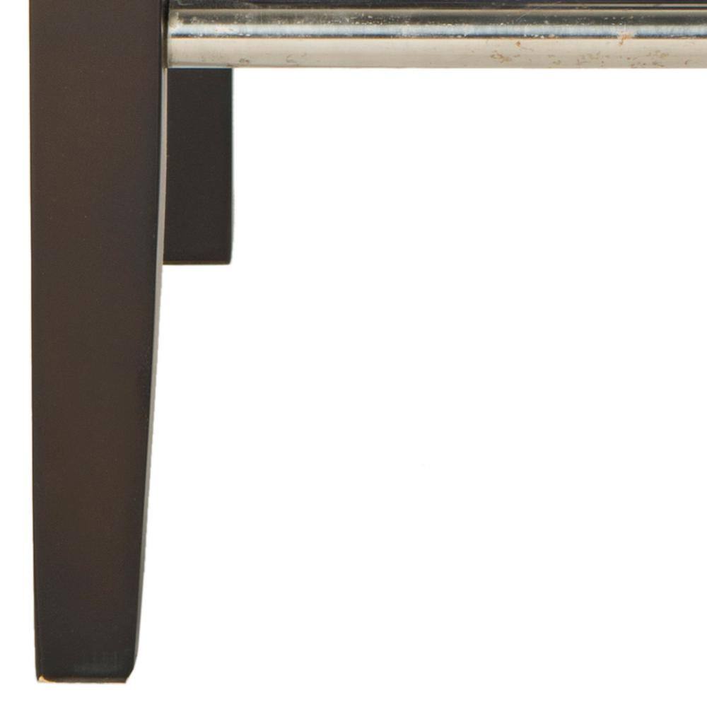 Sky Blue Transitional Bar Stool with Espresso Birch Wood Legs